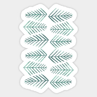 Watercolor pine trees - vintage green Sticker